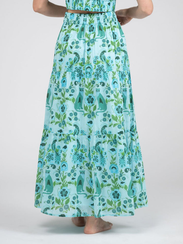 Beau & Ro Skirt The Abby Skirt | Turquoise Leopard Love