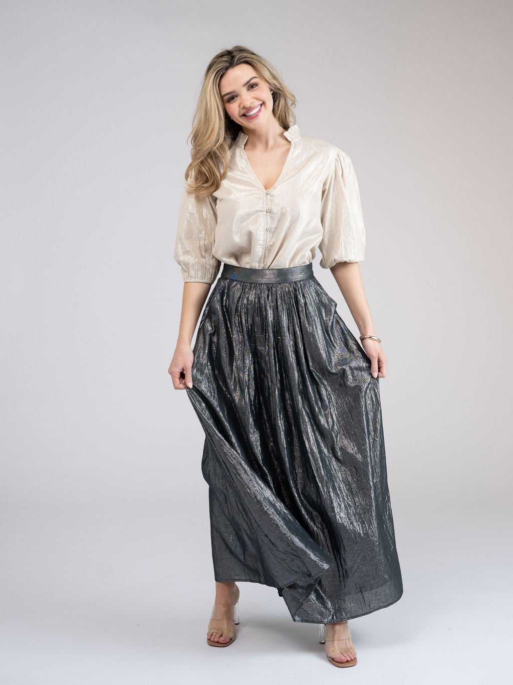 Beau & Ro Skirt The Avery Skirt | Black Lurex