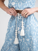 Beau & Ro Skirt The Beach Pant | Blue Shells