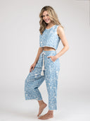 Beau & Ro Skirt The Beach Pant | Blue Shells