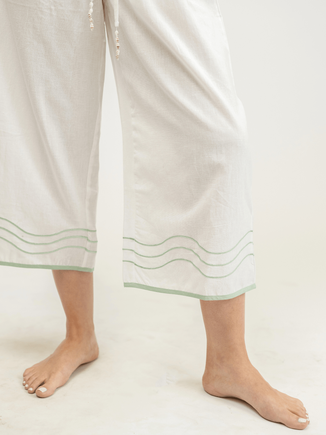 Beau & Ro Skirt The Beach Pant | White
