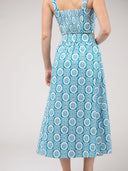 Beau & Ro Skirt The Markey Skirt | Blue Flower Check