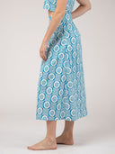 Beau & Ro Skirt The Markey Skirt | Blue Flower Check
