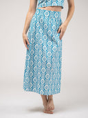 Beau & Ro Skirt The Markey Skirt | Blue Flower Check