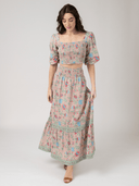 Beau & Ro Skirt The Ophelia Skirt in Maroon Jardin