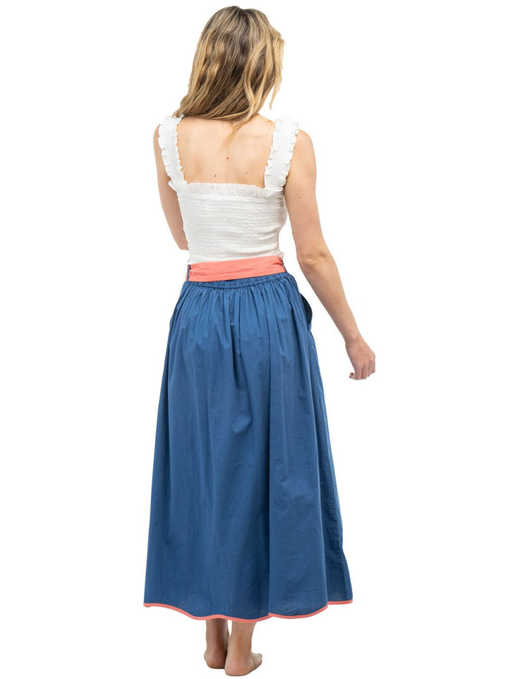 Beau & Ro Skirt The Prairie Skirt | Navy Blue Hearts