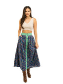 Beau & Ro Skirt The Prairie Skirt | Navy Peacock