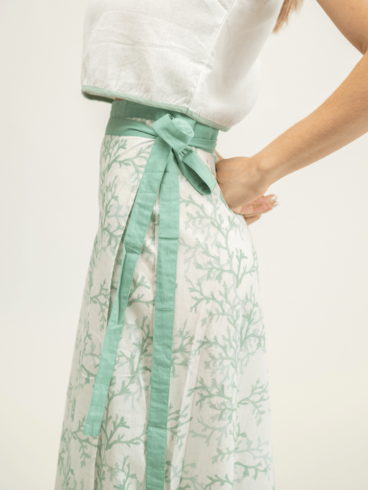 Beau & Ro Skirt The Sarong Skirt | Green Coral