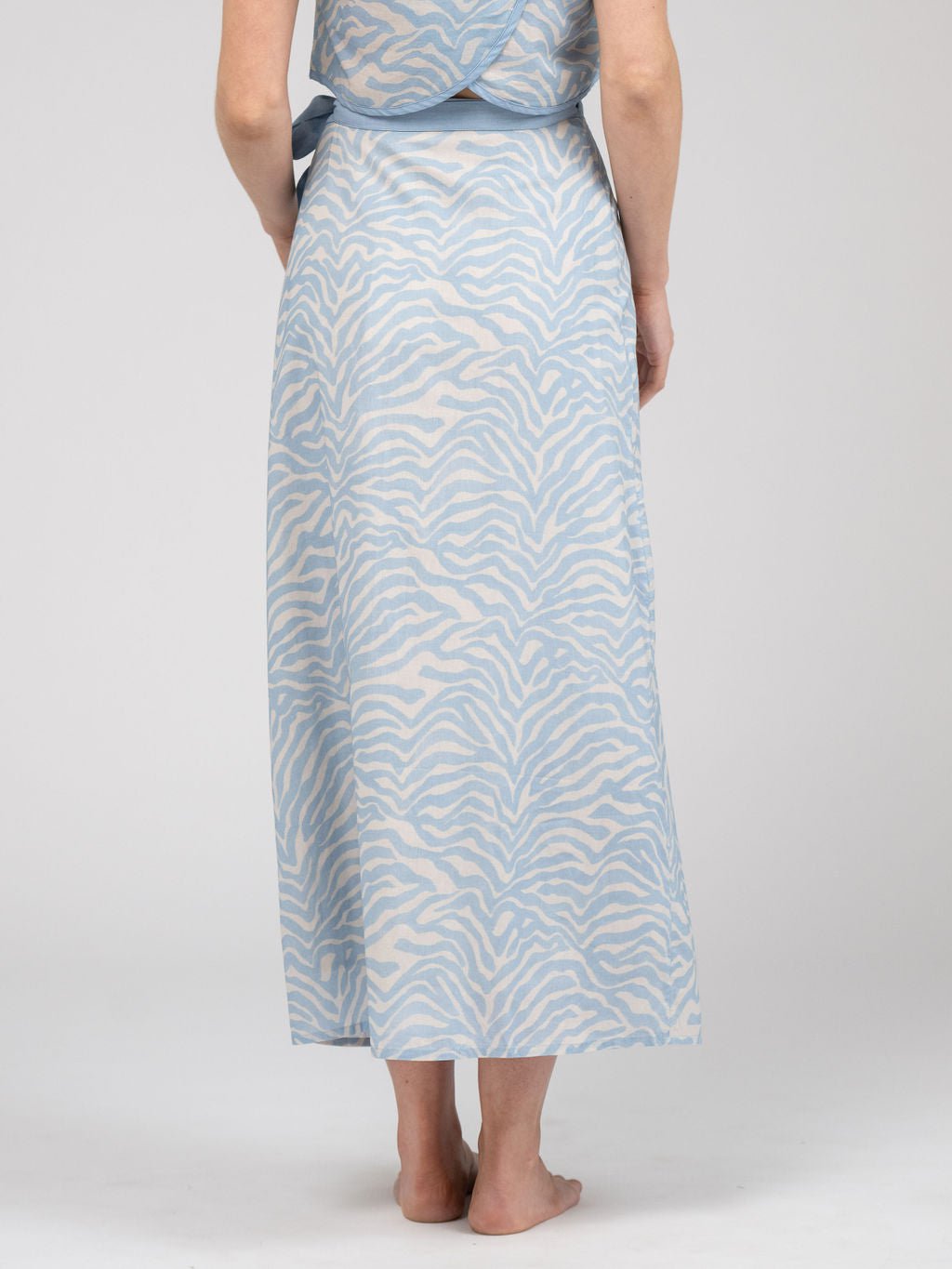 Beau & Ro Skirt The Sarong Skirt | Light Blue Zebra