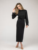 Beau & Ro Skirt The Shimmer Skirt | Black