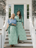 Beau & Ro Skirt The Sullivan Skirt in Green Mughal Block