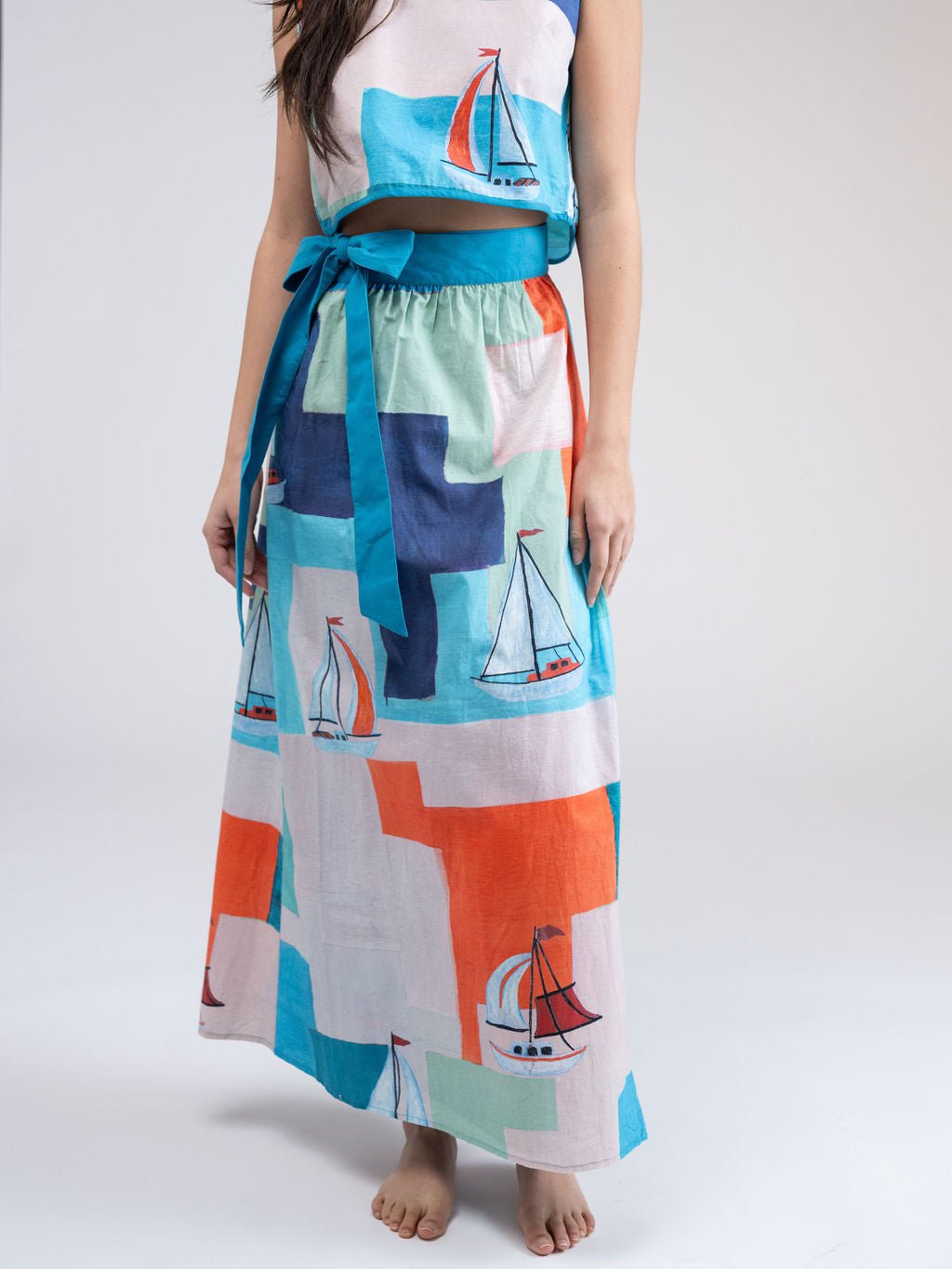 Beau & Ro Dress Small SAMPLE | The Sullivan Skirt | Sail Away | Small