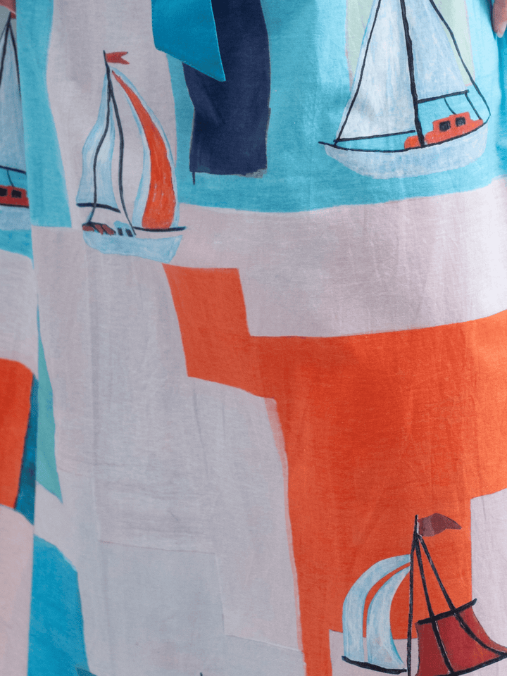 Beau & Ro Dress Small SAMPLE | The Sullivan Skirt | Sail Away | Small