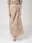 Beau & Ro Skirt The Trellis Skirt in Brown Mughal Block