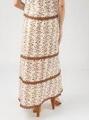 Beau & Ro Skirt The Trellis Skirt in Brown Vine