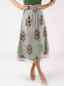 Beau & Ro Skirt Tissue Silk Skirt in Green