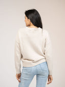 Beau & Ro Sweater American Flag Sweater in Ivory