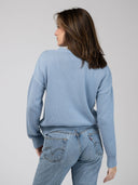 Beau & Ro Sweater American Flag Sweater in Light Blue
