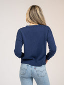 Beau & Ro Sweater American Flag Sweater in Navy