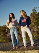 Beau & Ro Sweater American Flag Sweater in Navy