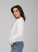 Beau & Ro Sweater American Flag Sweater in White