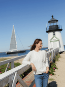 Beau & Ro Sweater Cable Knit Nantucket Sweater in Ivory
