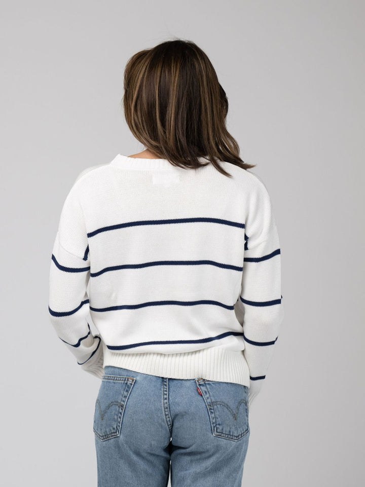 Beau & Ro Sweater Charleston Sweater in Ivory Stripe