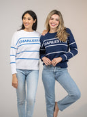 Beau & Ro Sweater Charleston Sweater in Navy Stripe