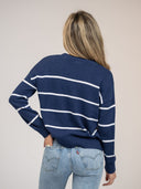 Beau & Ro Dress SAMPLE | Charleston Sweater in Navy Stripe
