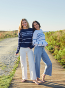 Beau & Ro Sweater Charleston Sweater in Navy Stripe