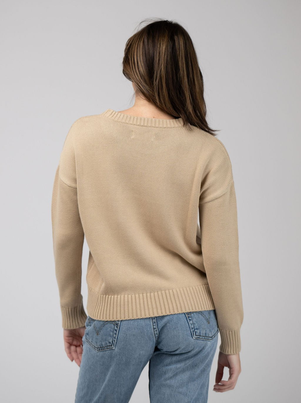Beau & Ro Sweater Charleston Sweater in Tan