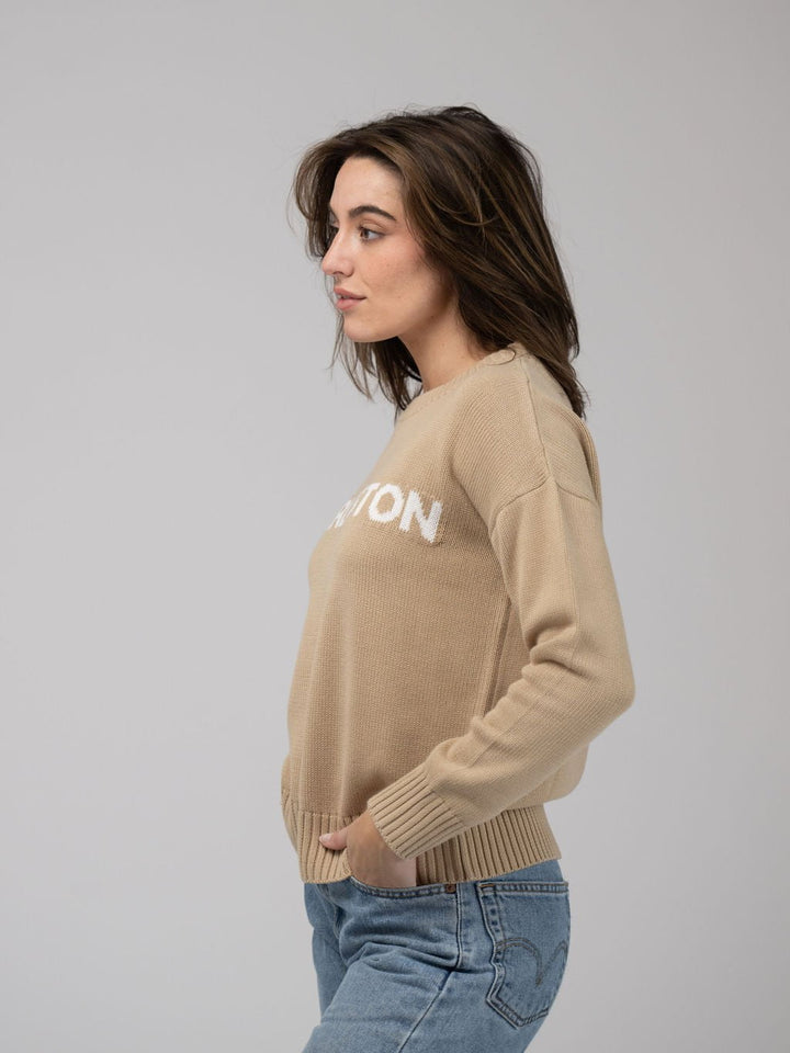 Beau & Ro Sweater Charleston Sweater in Tan