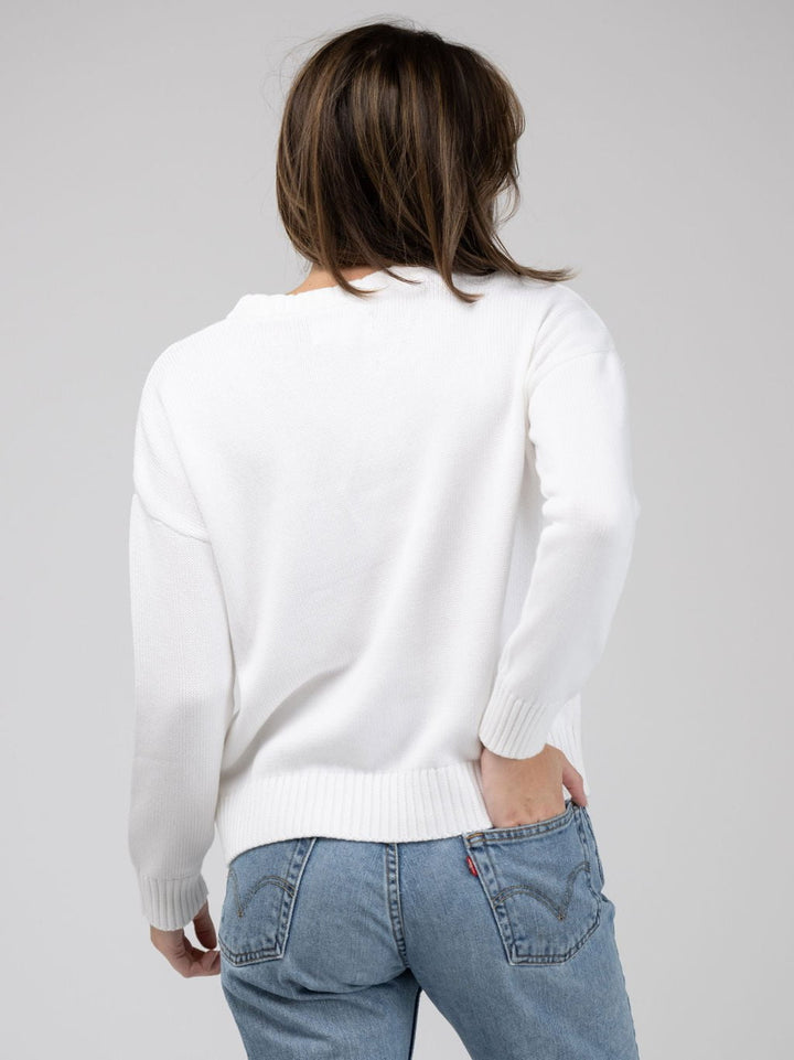 Beau & Ro Sweater Charleston Sweater in White