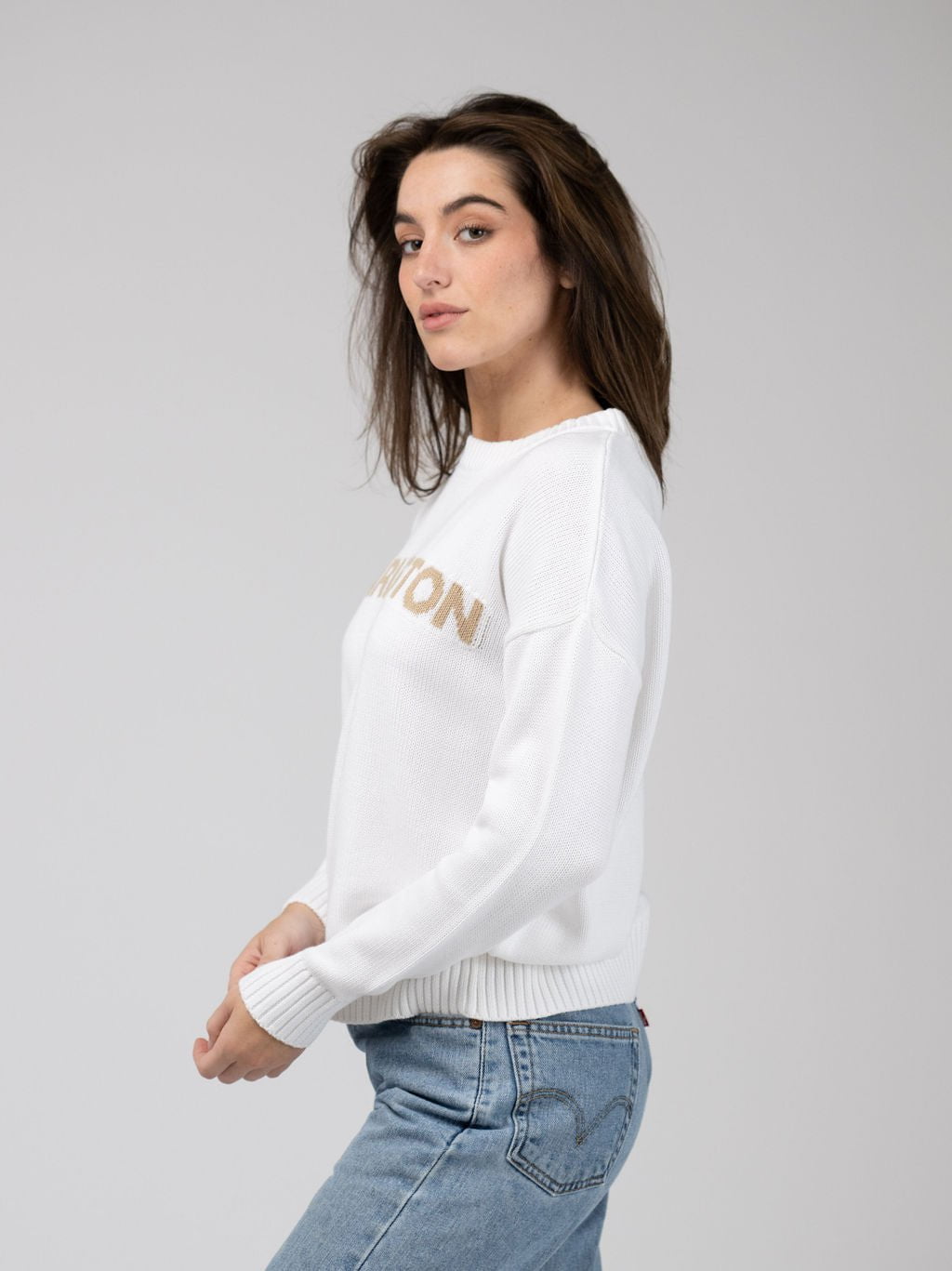 Beau & Ro Sweater Charleston Sweater in White