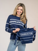 Beau & Ro Dress 3/4 Y SAMPLE | The Kids Charleston Sweater | Navy | 18M