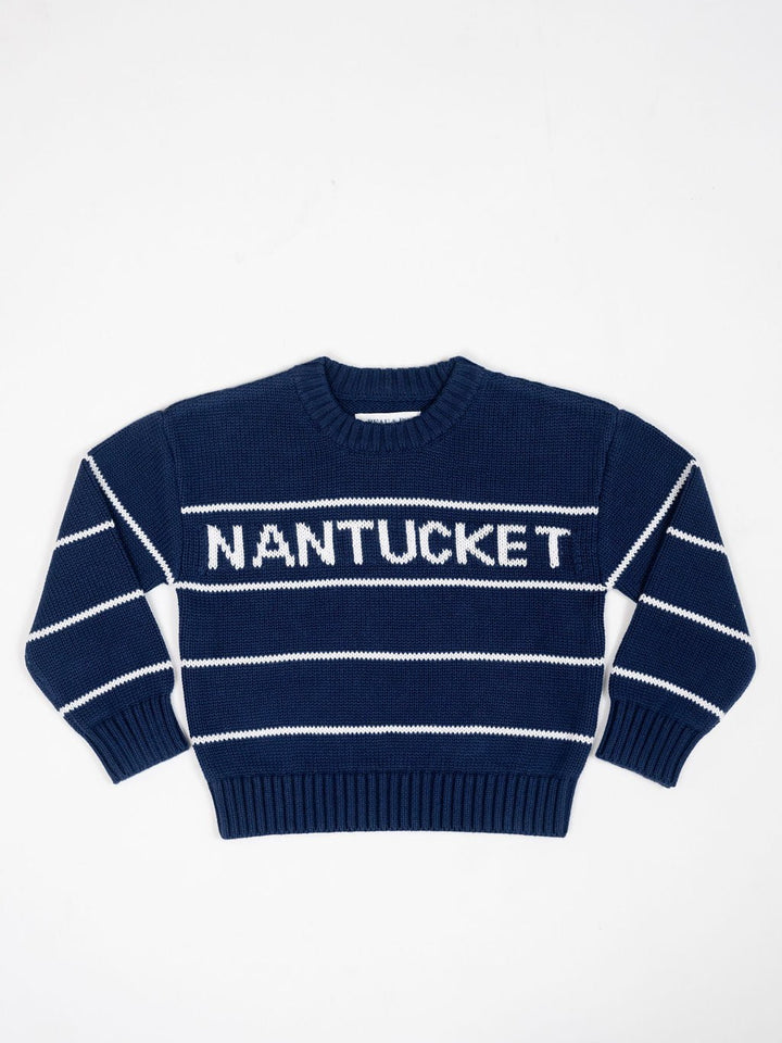 Beau & Ro Sweater Kids Nantucket Sweater in Navy Stripe