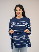 Beau & Ro Sweater Kids Nantucket Sweater in Navy Stripe
