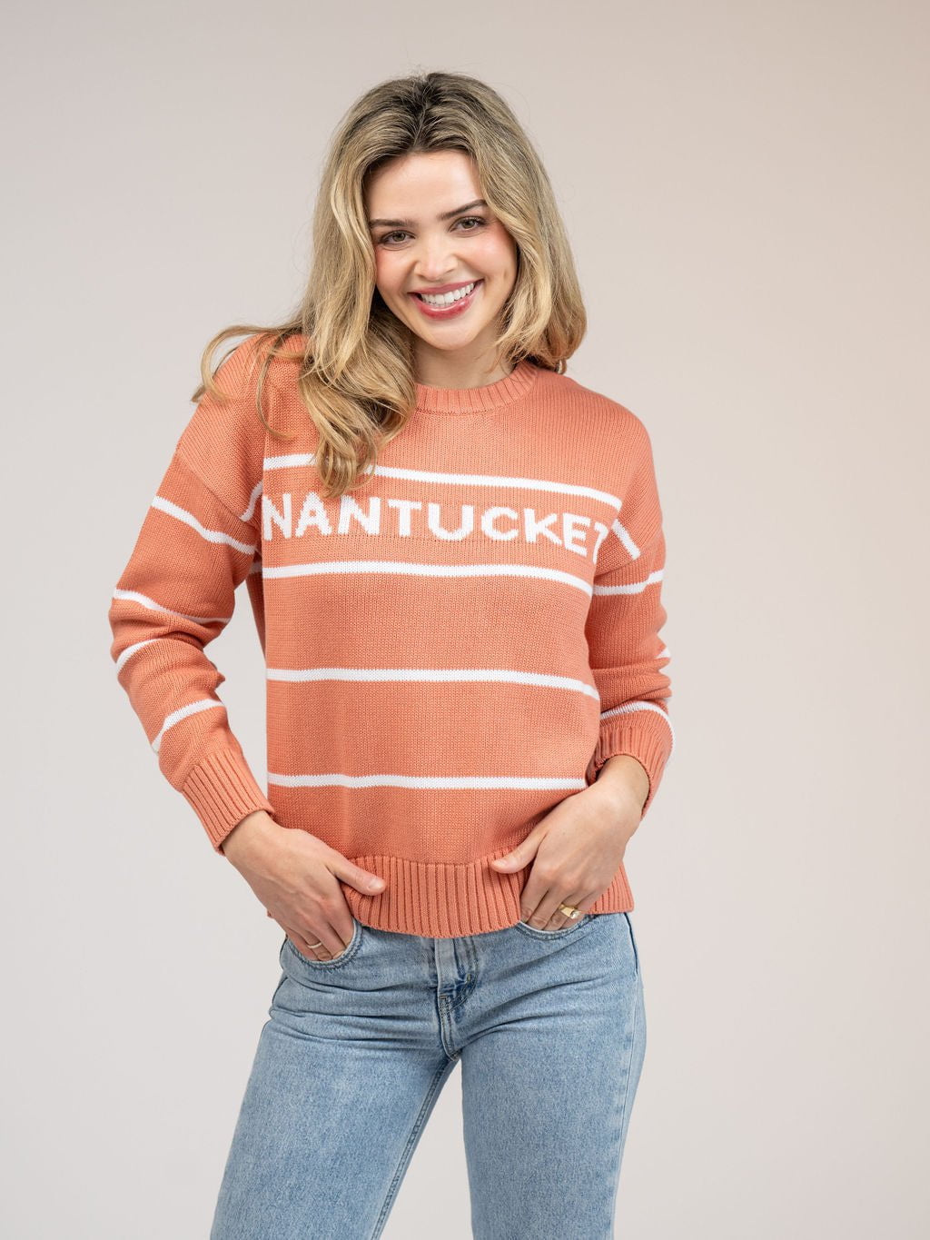 Beau & Ro Sweater Nantucket Sweater in Nantucket Red Stripe