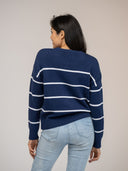 Beau & Ro Sweater Nantucket Sweater in Navy Stripe