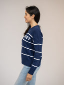 Beau & Ro Sweater Nantucket Sweater in Navy Stripe