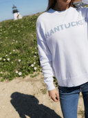 Beau & Ro Sweater Nantucket Sweater in White & Blue