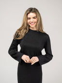 Beau & Ro Sweater The Shimmer Crewneck | Black