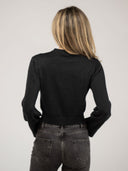 Beau & Ro Sweater The Shimmer Crewneck | Black