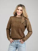 Beau & Ro Top Small SAMPLE | Dark Gold Shimmer Sweater | Dark Gold | Small