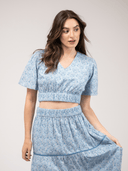 Beau & Ro Top Small SAMPLE | The Abby Top | Blue Swirl | Small