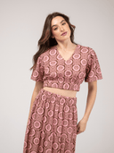 Beau & Ro Top Small SAMPLE | The Abby Top | Pink Flower Check | Small