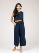 Beau & Ro Top Small SAMPLE | The Beach Tank | Navy Gauze | Small