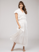 Beau & Ro Top Small SAMPLE | The Flutter Top | White Seersucker | Small