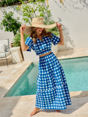 Beau & Ro Top The Abby Top | Blue Check Block