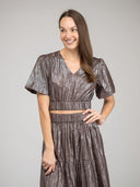 Beau & Ro Top The Abby Top | Brown Shine